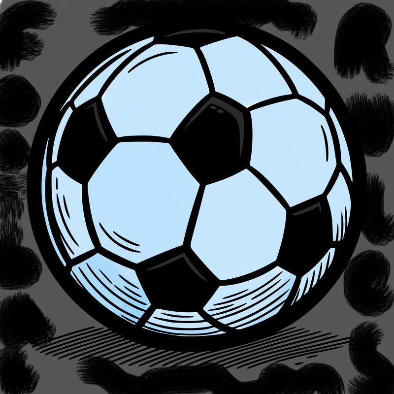 simple drawing of a european soccer ball