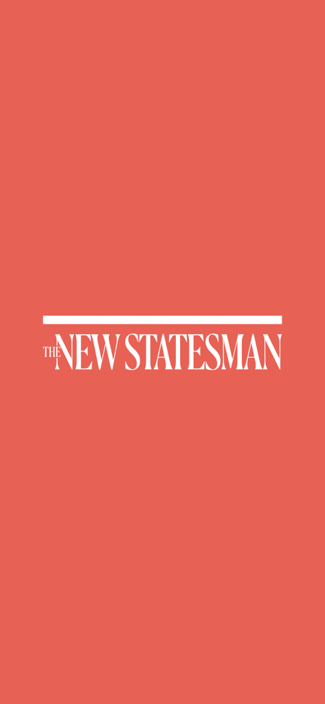 New Statesman Magazine - The New Statesman Magazine app splash screen featuring the white logo on a solid coral background