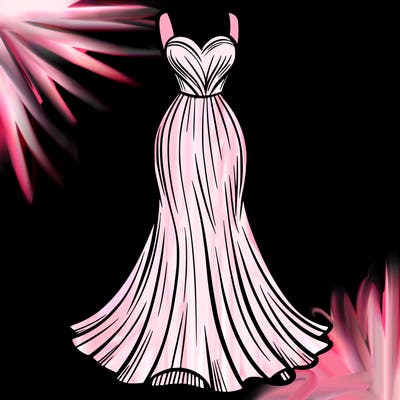 attractive long fashion dress