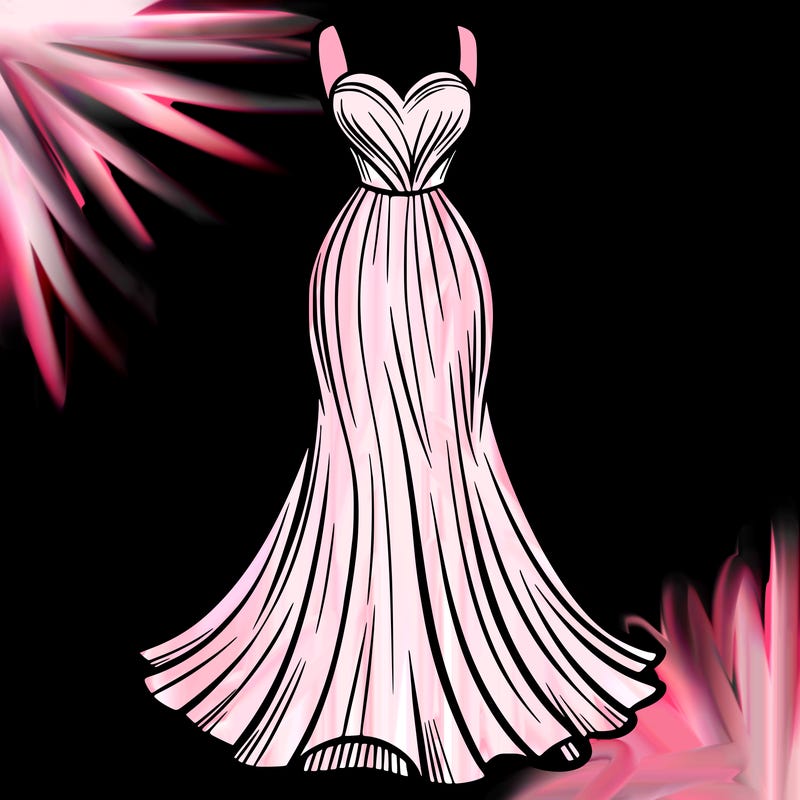 attractive long fashion dress