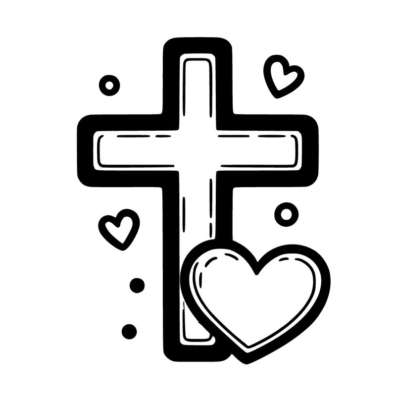 cross and heart