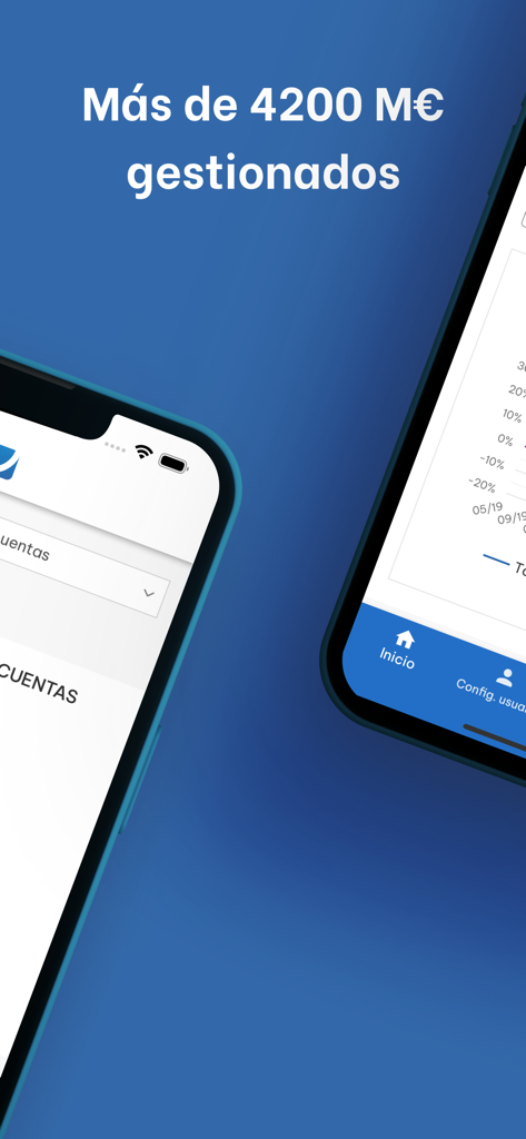 Indexa Capital - Interfaccia dell'app Indexa Capital che mostra oltre 4200 milioni di euro gestiti