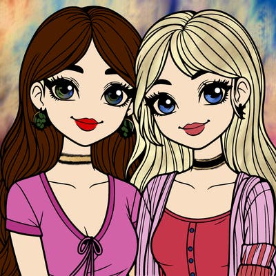 realistic, best friends girls