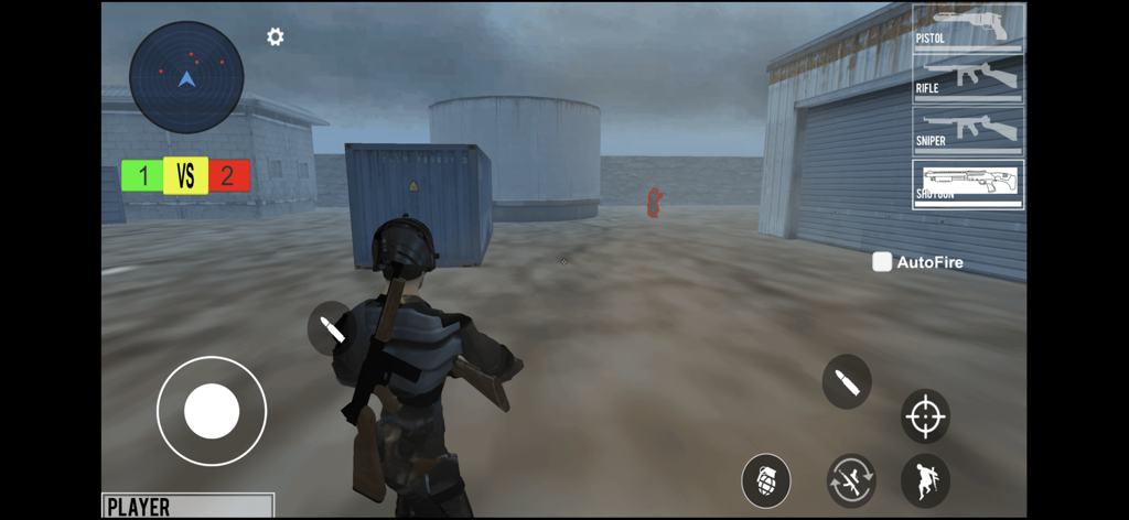 Cover Fire: Strike Force - Third person shooter gameplay in Cover Fire Strike Force showing a tactical combat scene with HUD.