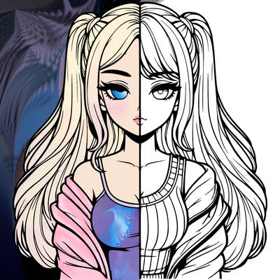 realistic girl split