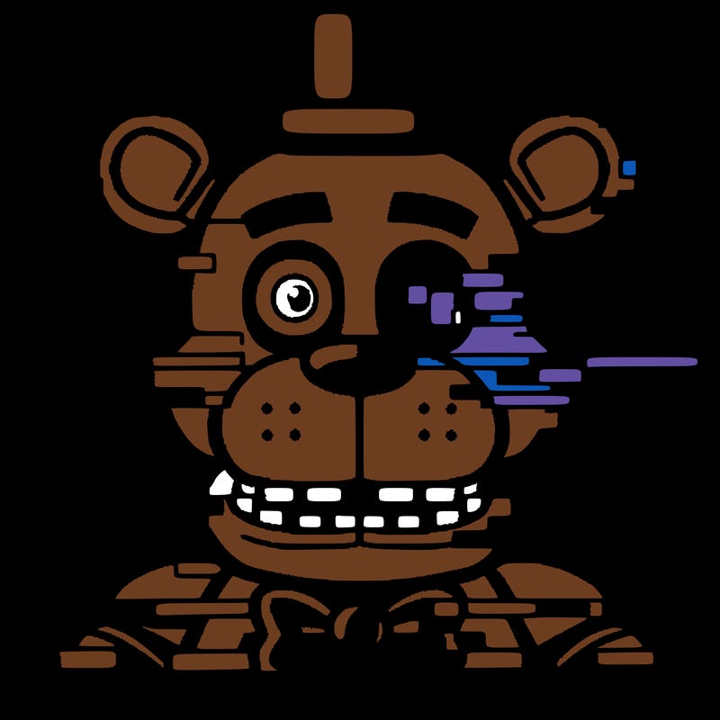 freddy fazbear glitched meme