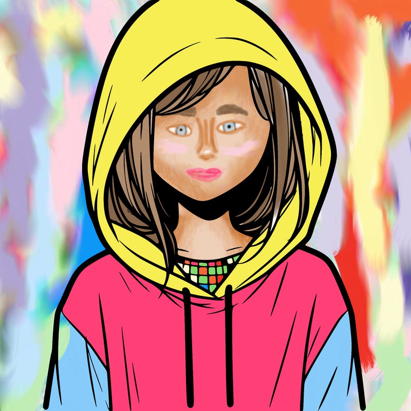 faceless girl in hoodie