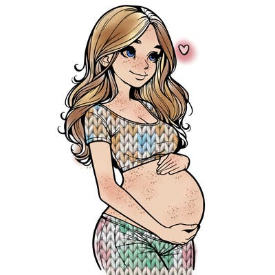 realistic pregnant girl