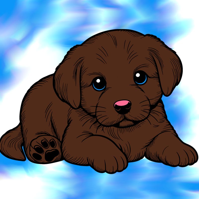 a cute realistic puppy