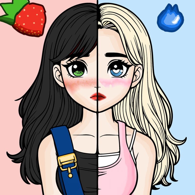 realistic girl split