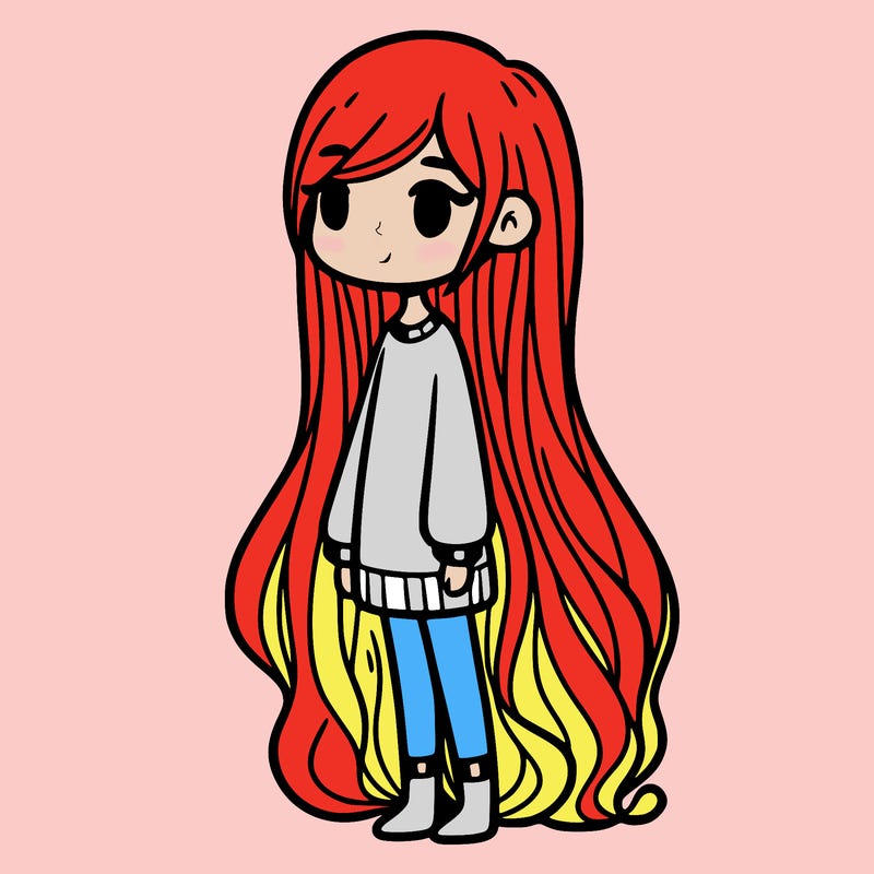 girl with long hair