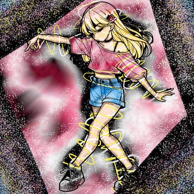 realistic girl danceing