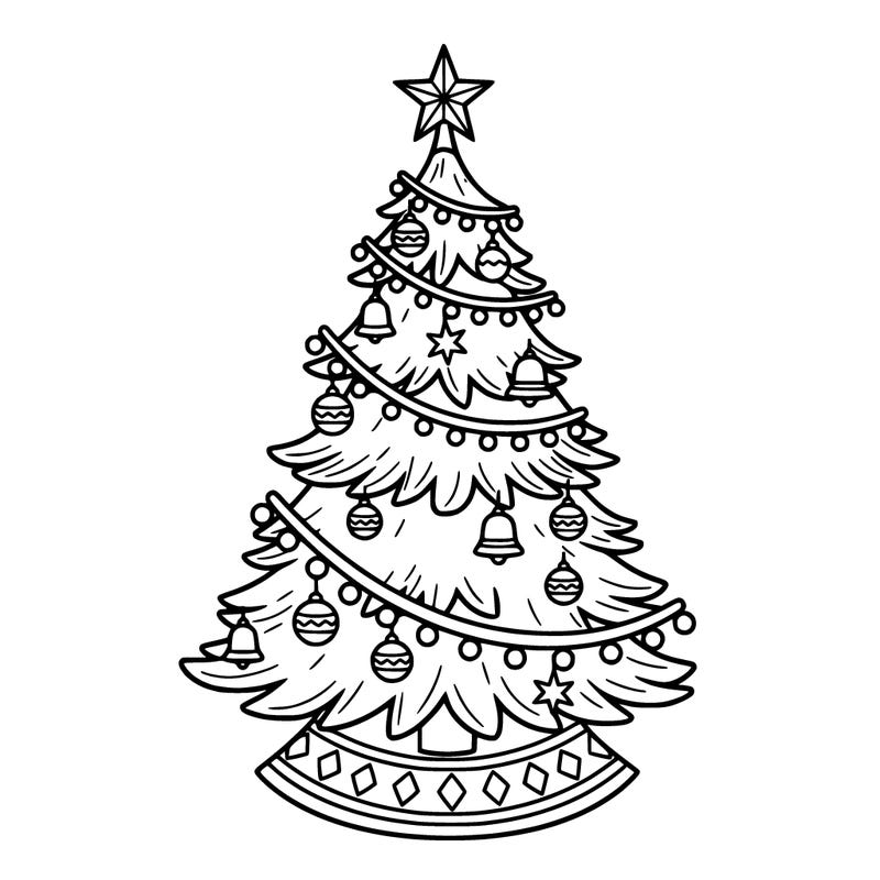 decorated christmas tree 🎄