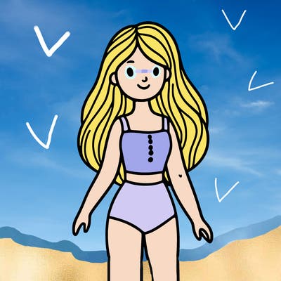 girl in bathing suit