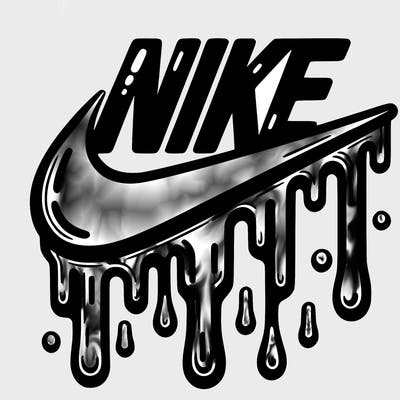 dripping nike logo