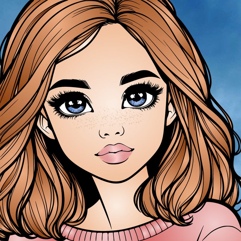 realistic girl whith cute eyes