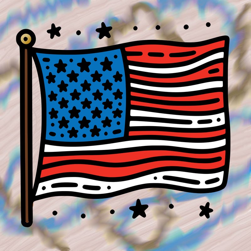 simple flag of united states of america