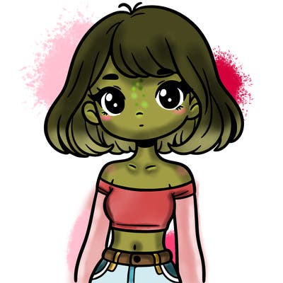 girl in a cute crop top