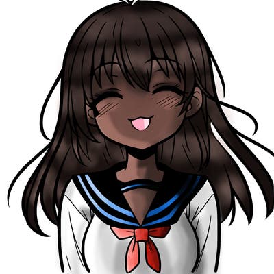 happy anime girl