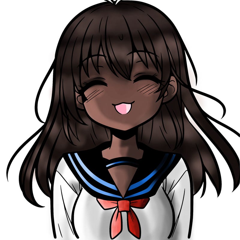 happy anime girl