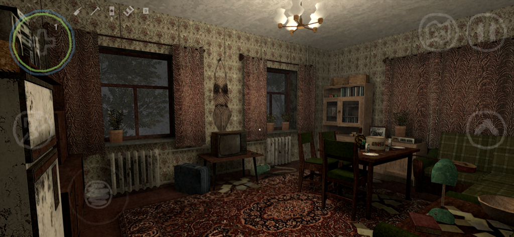 Soviet Project: Horror game - Interior view of an atmospheric Soviet era apartment in the Soviet Project horror game