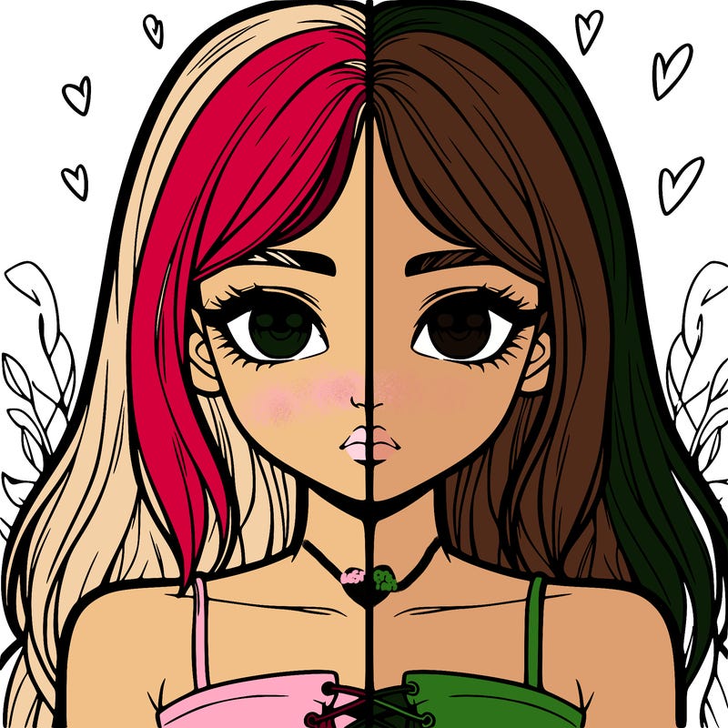 realistic girl split