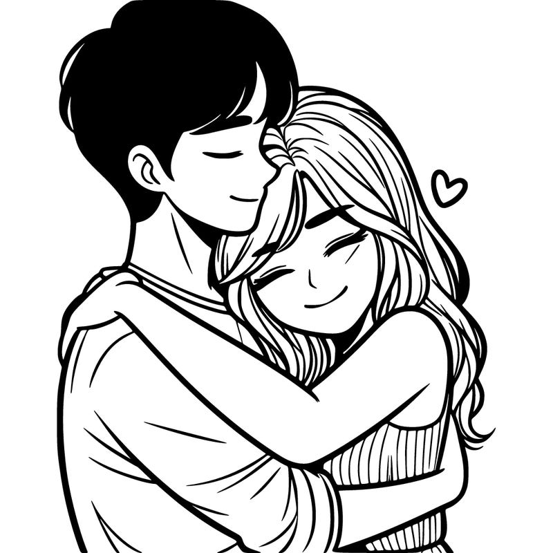 woman hugging her boyfriend