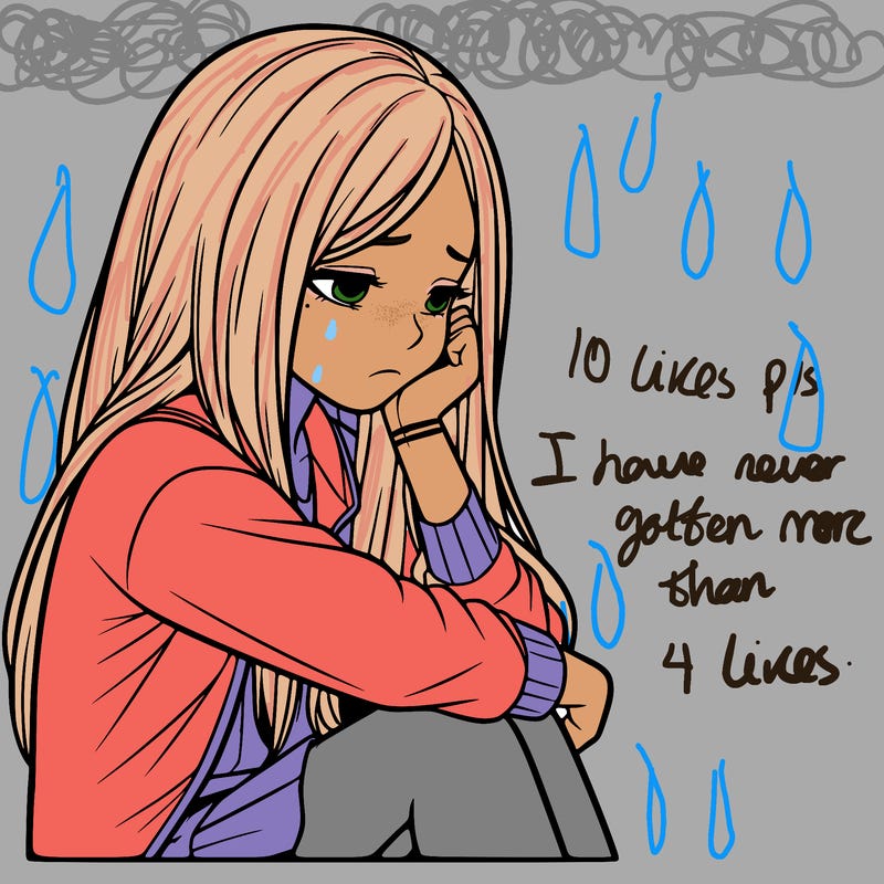 a realistic girl with depression