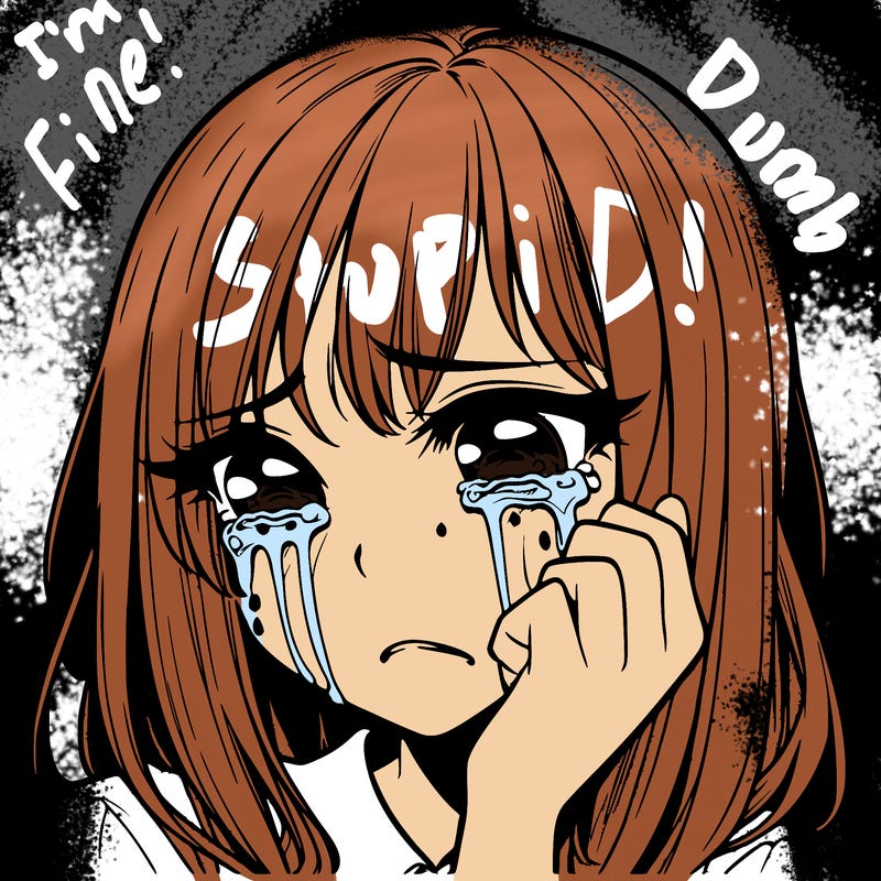 realistic girl crying