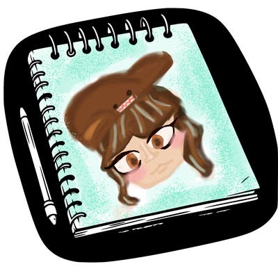 a blank sketch pad