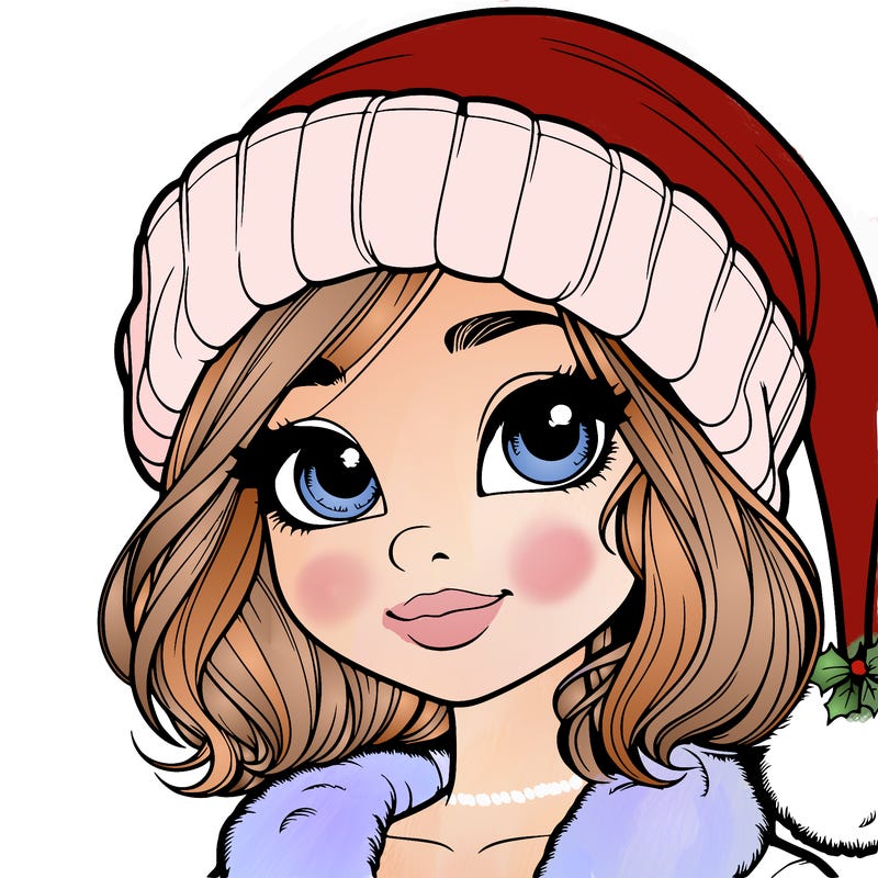 realistic christmas girl