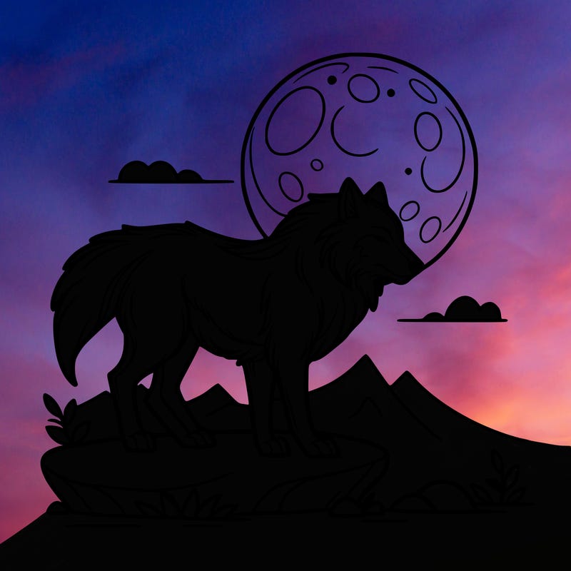 wolf moonlight