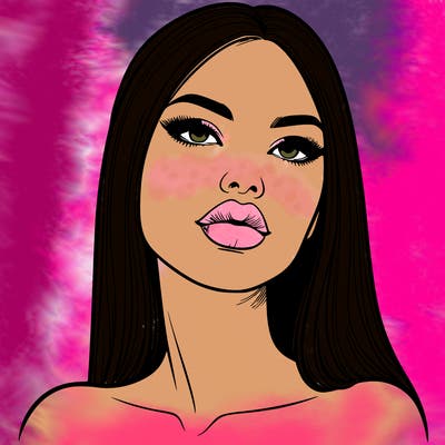 realistic woman with full lips