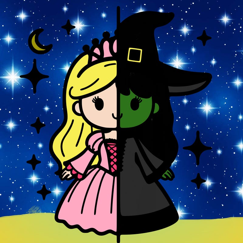 split princess and witch