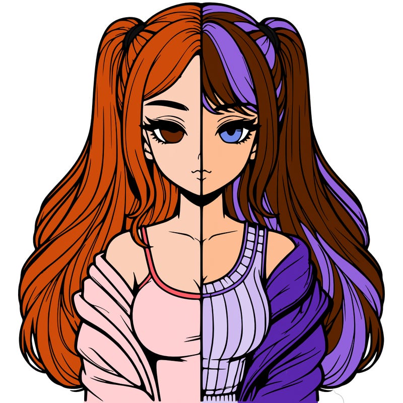 realistic girl split