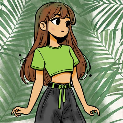 girl in a cute crop top