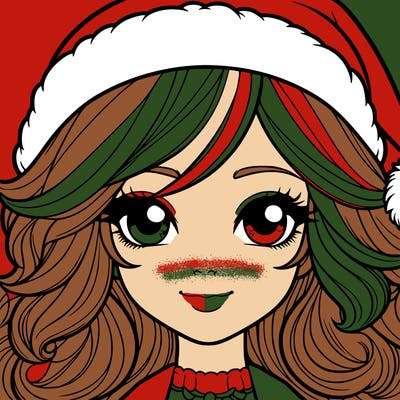 realistic christmas girl