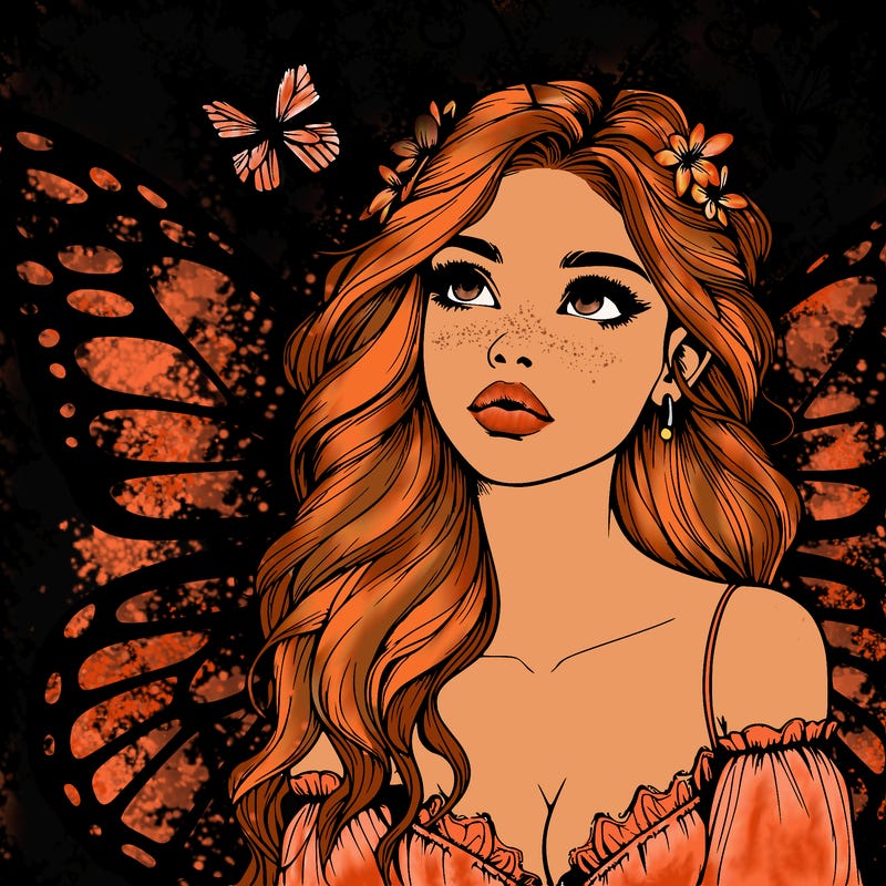 butterfly fairy realistic girl