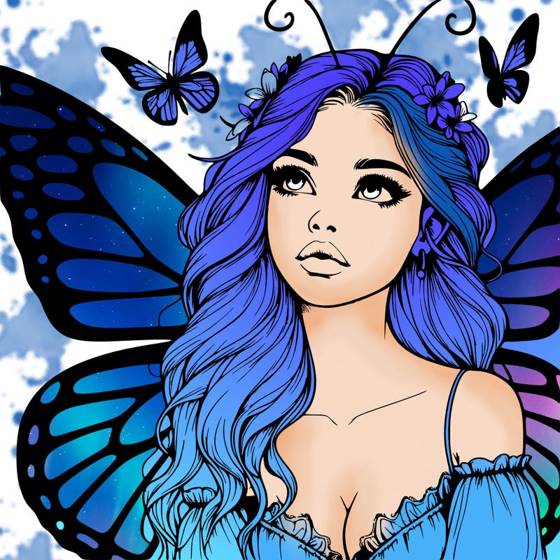 butterfly fairy realistic girl