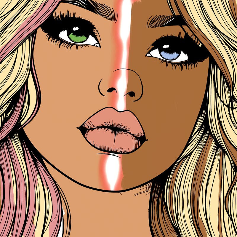 really realistic girl with lips