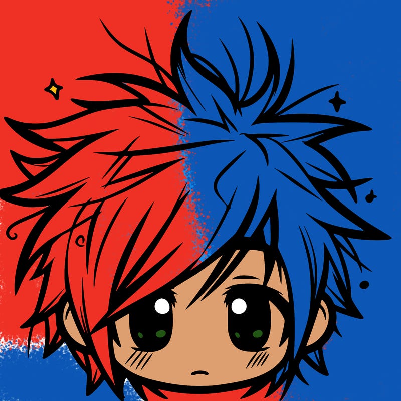 messy hair sharp eyes