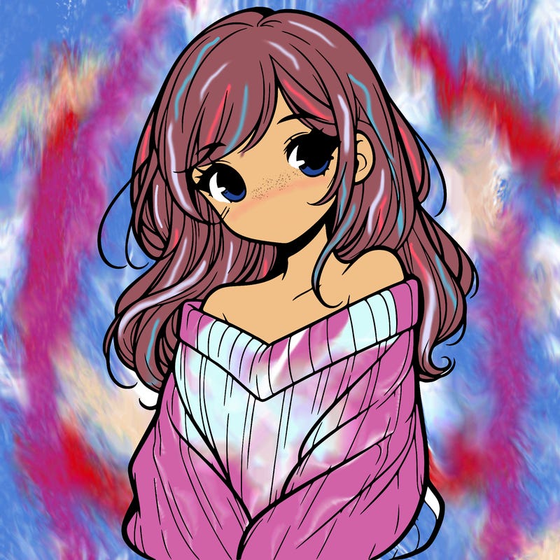 shy pretty girl wearing a sweater that is falling off one shoulder portrait