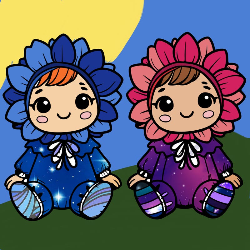 cute little baby in a sunflower costumes