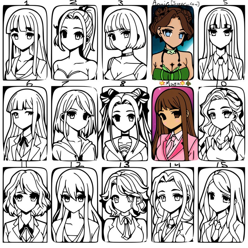 girls that look diffrent anime