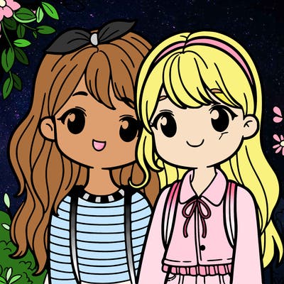 a girl and her best friend