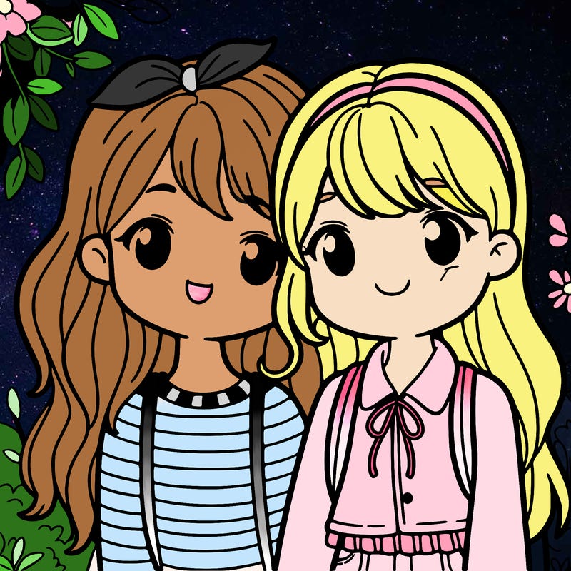 a girl and her best friend