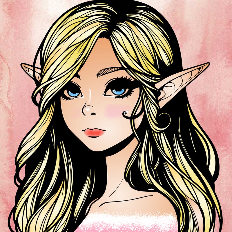elf girl realistic dark fantasy