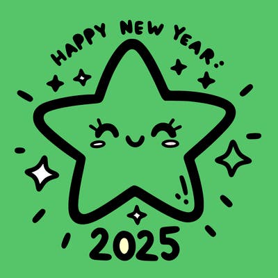 happy new year 2025 star wish