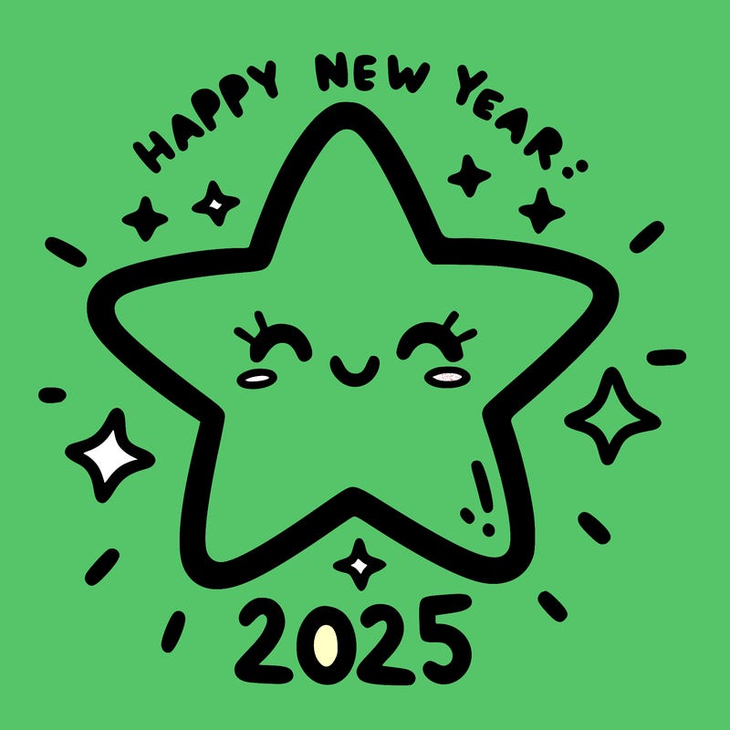happy new year 2025 star wish