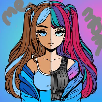 realistic girl split